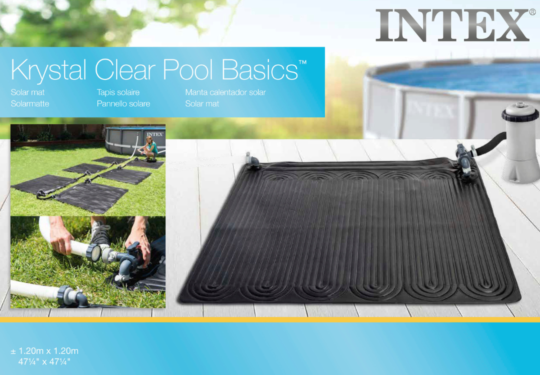 Pool Covers & Accessories: Intex Solar Heating Pool Mat for Above Ground Pools 28685