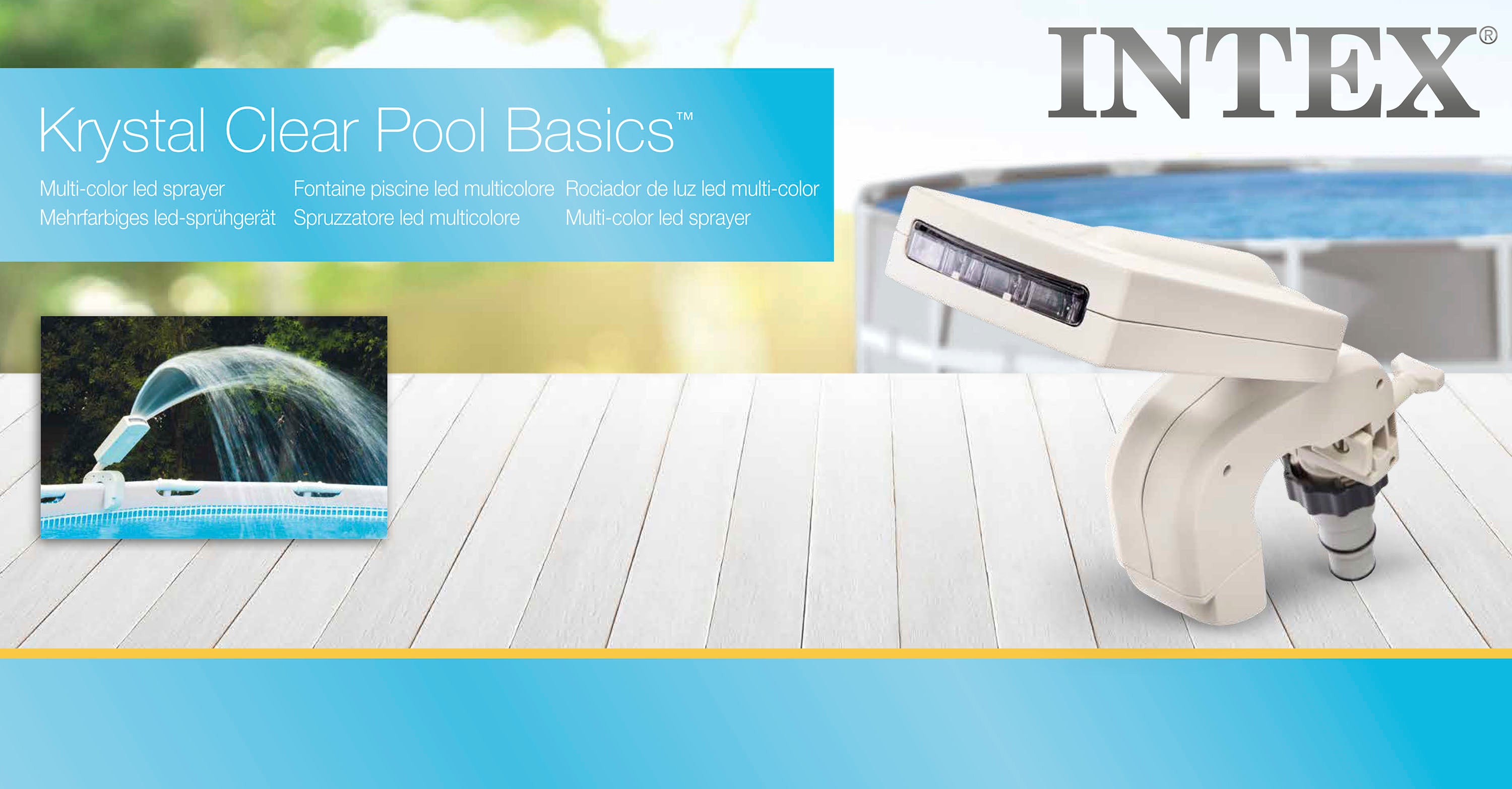 Pool Covers & Accessories: Intex Multi-Color LED Pool Sprayer 28089