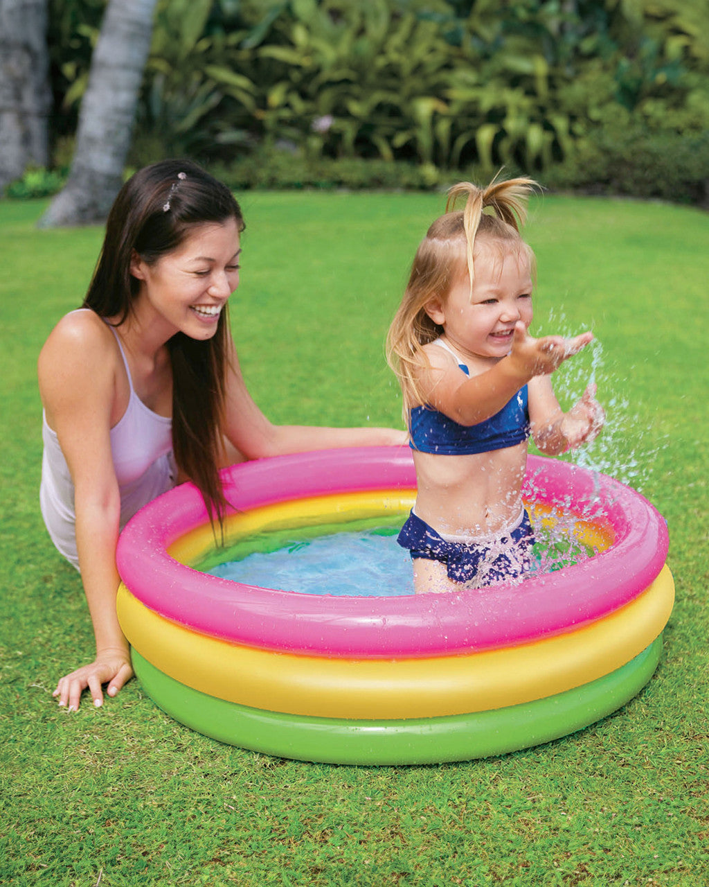 Swimming Pools: Intex Sunset Glow Kiddie Pool 86cm x 25cm - 58924