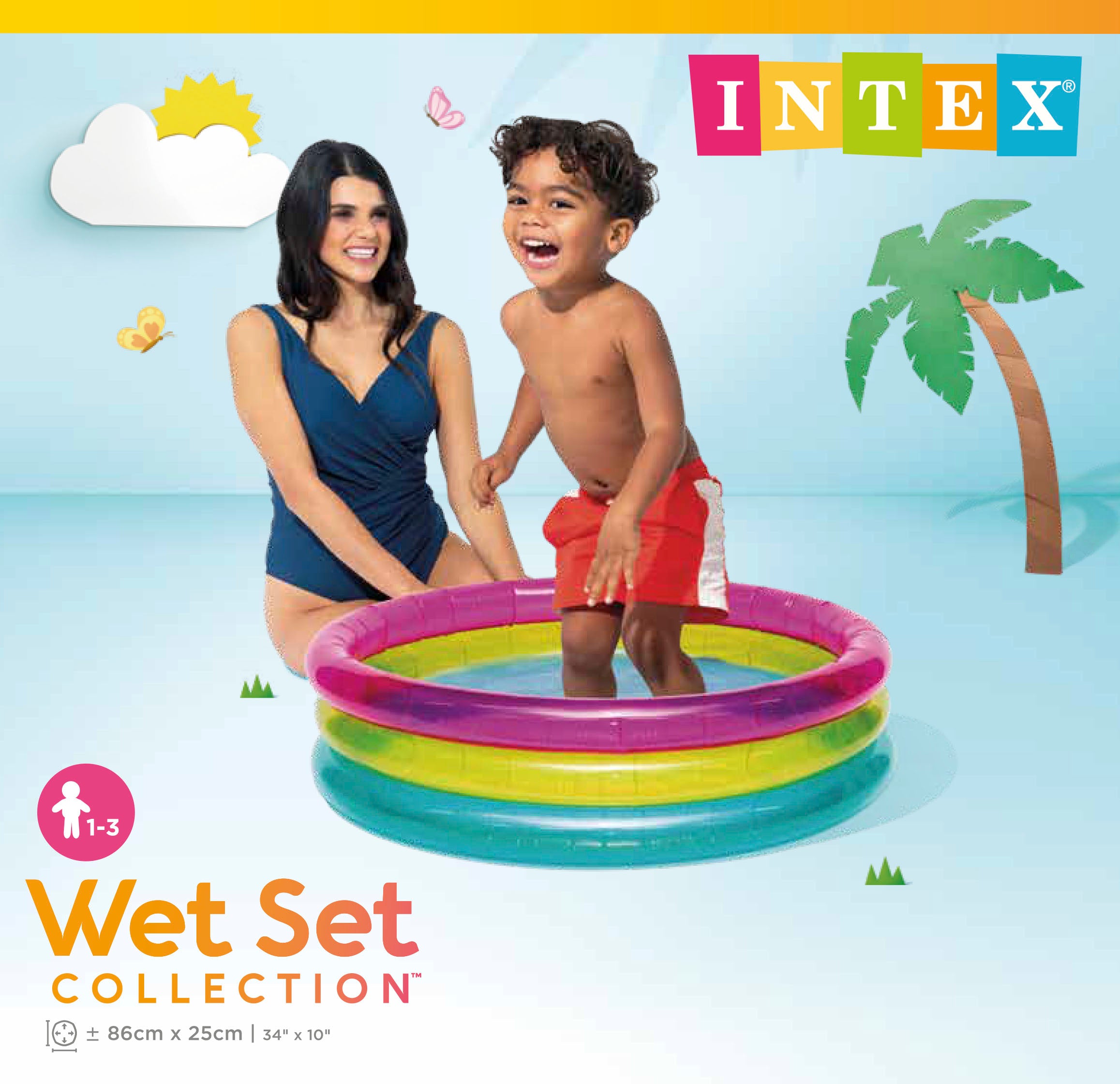 Swimming Pools: Intex Rainbow Baby Pool 57104