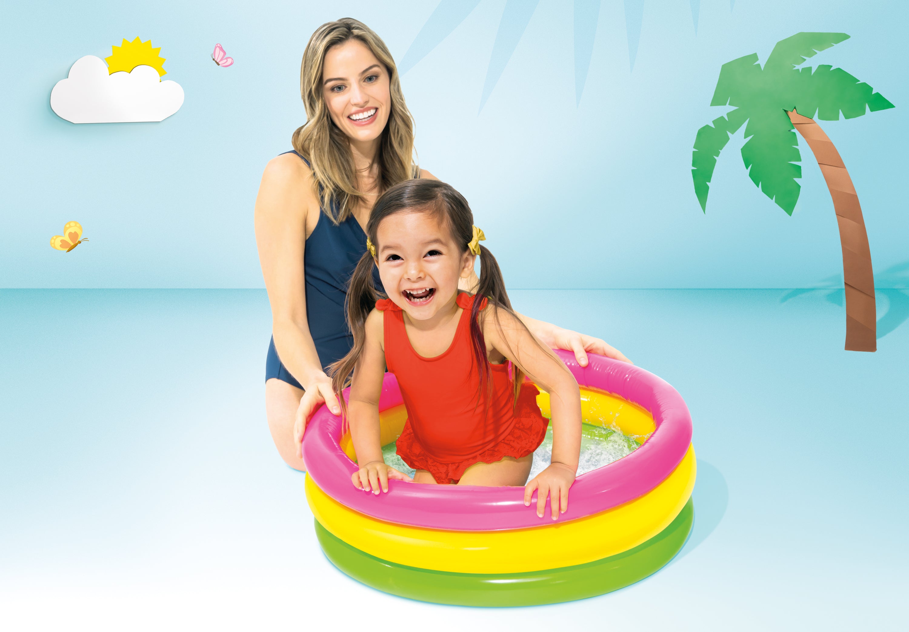 Swimming Pools: Intex Sunset Glow Baby Pool 57107