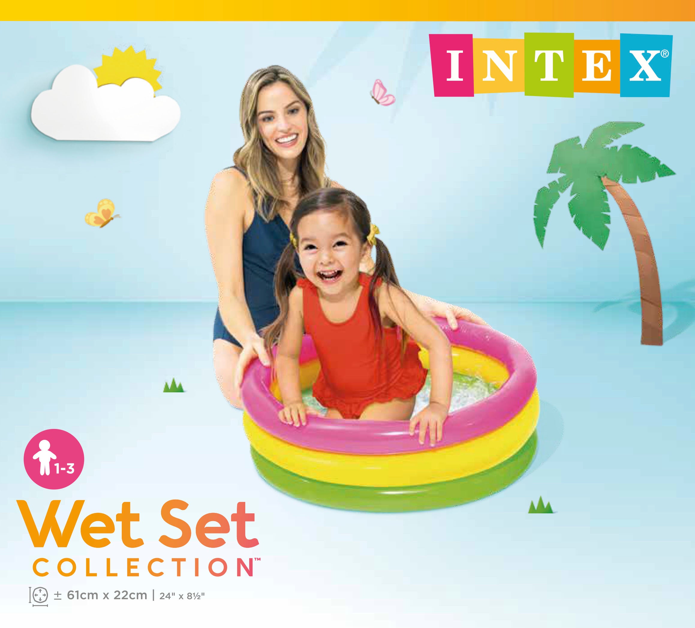 Swimming Pools: Intex Sunset Glow Baby Pool 57107