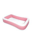Swimming Pools: Intex Swim Center Family Inflatable Pool 58487 Pink