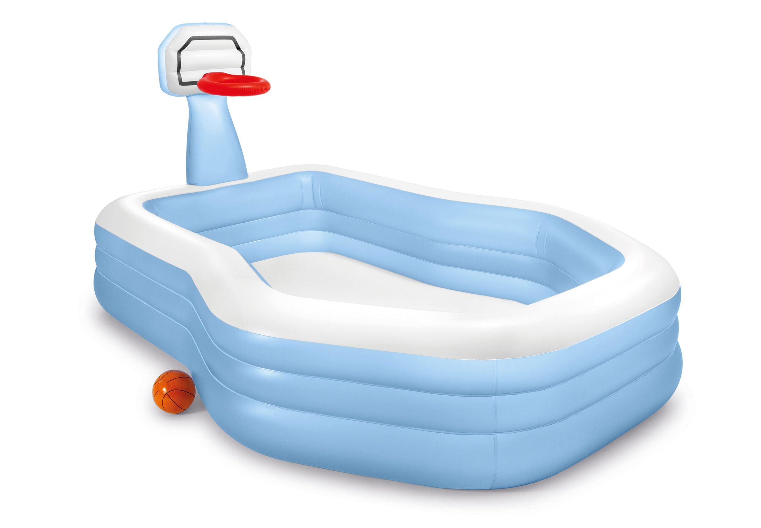 Swimming Pools: Intex Swim Center Shootin' Hoops Inflatable Pool 2.57m x 1.88m 57183
