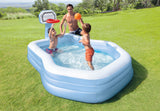 Swimming Pools: Intex Swim Center Shootin' Hoops Inflatable Pool 2.57m x 1.88m 57183