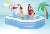 Swimming Pools: Intex Swim Center Shootin' Hoops Inflatable Pool 2.57m x 1.88m 57183