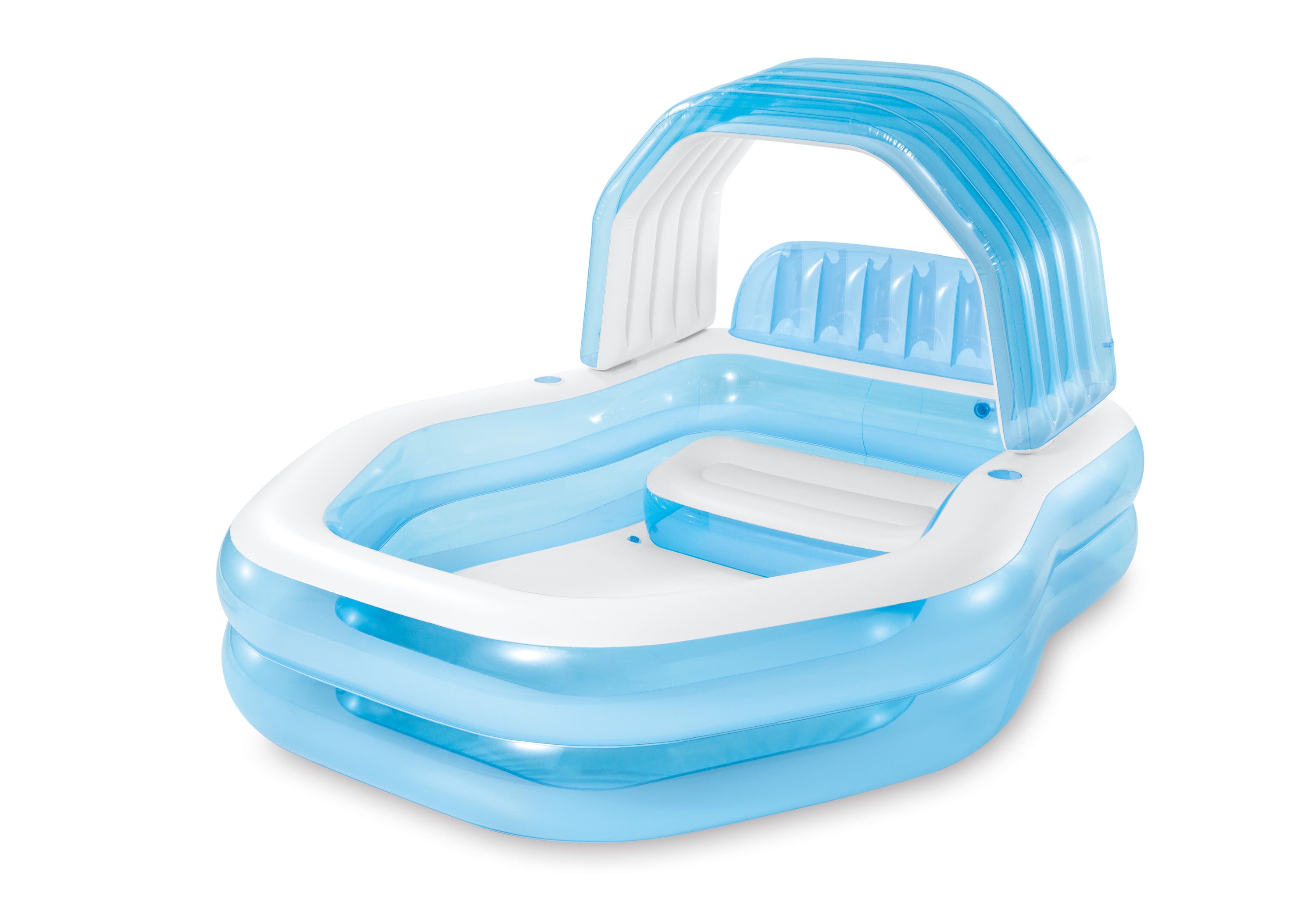 Swimming Pools: Intex Sun Shade Swim Center Family Inflatable Pool 57186