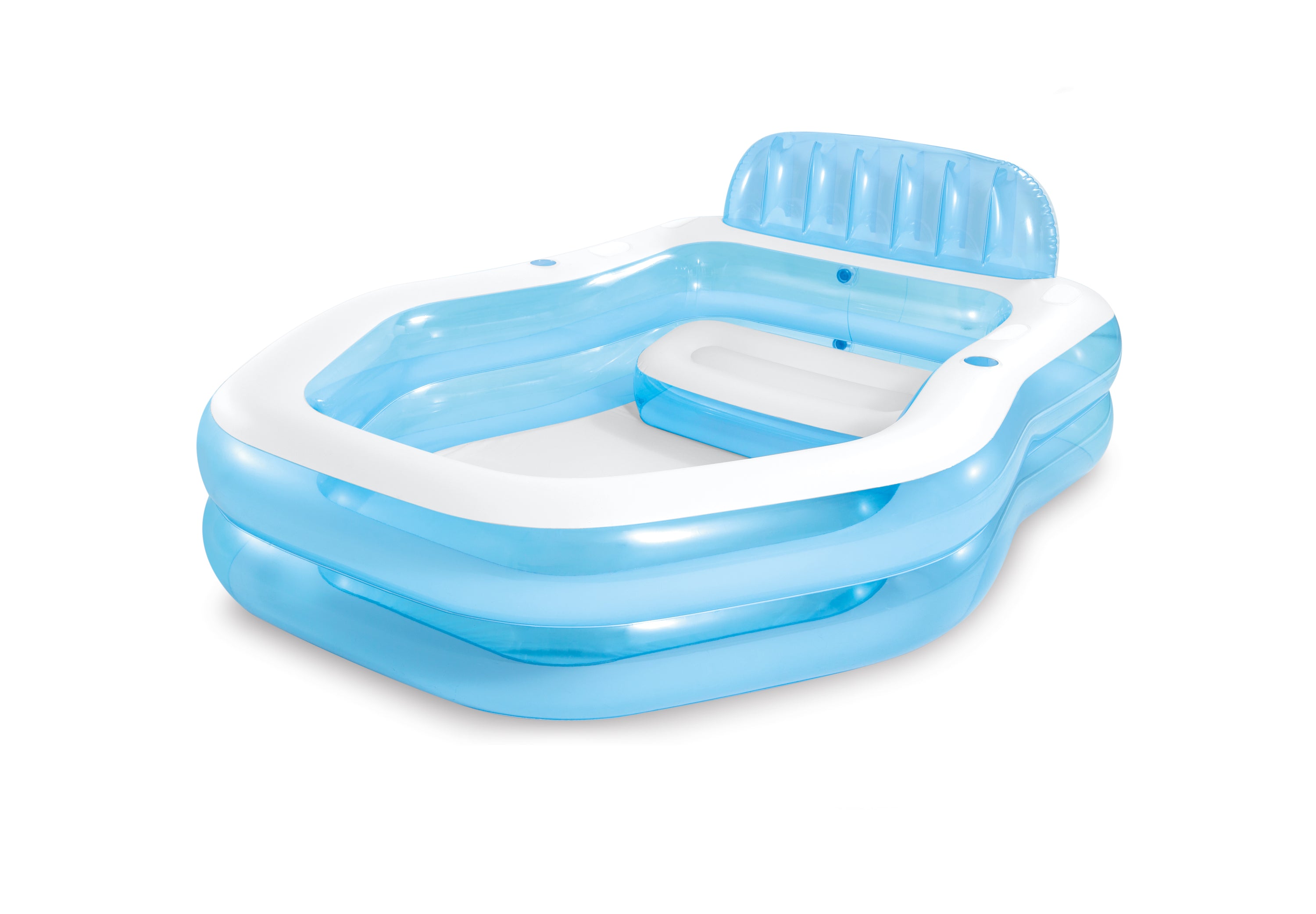 Swimming Pools: Intex Sun Shade Swim Center Family Inflatable Pool 57186