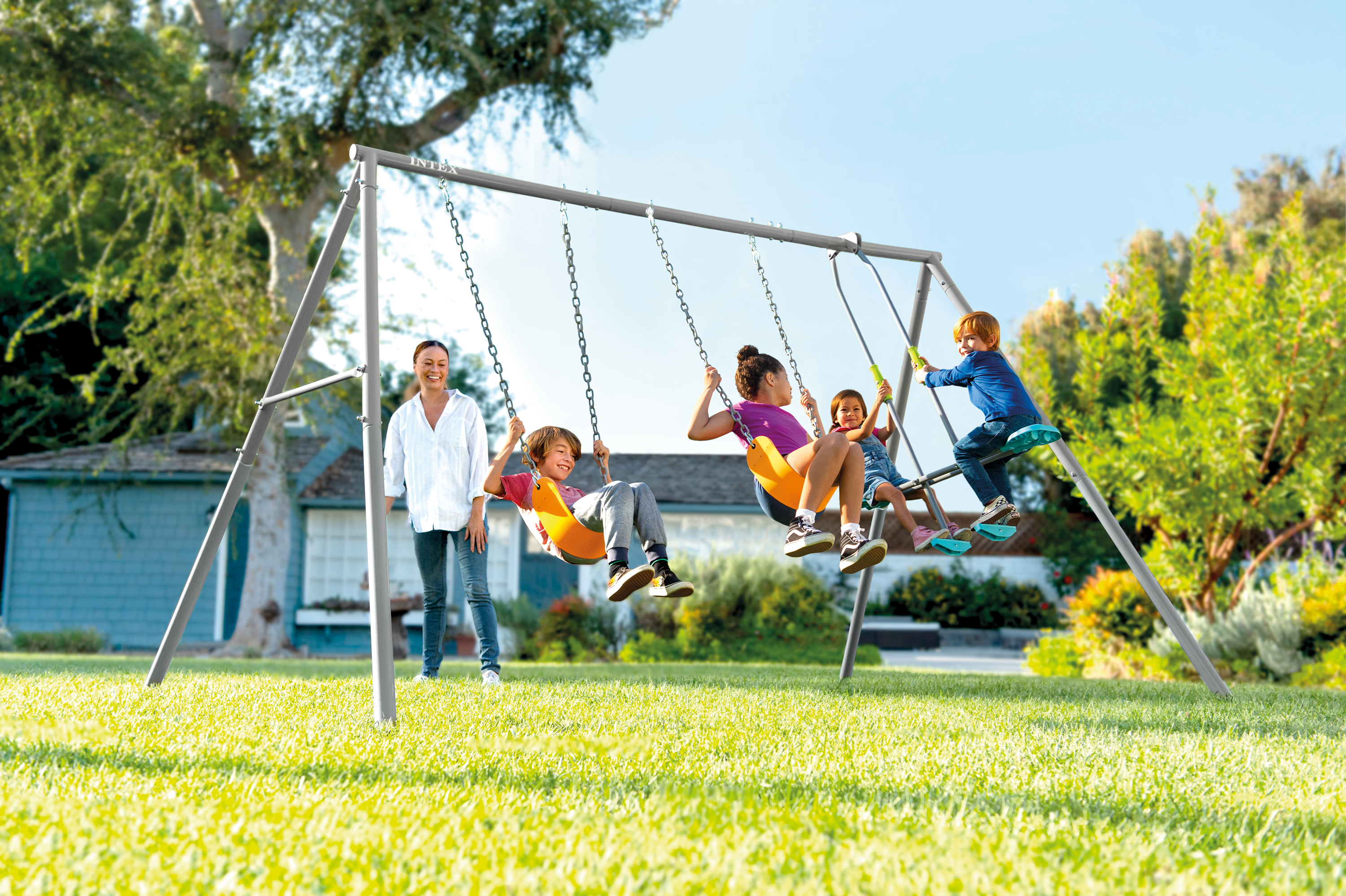 Outdoor Play Equipment: Intex Swing and Glide Three Feature Set 44123