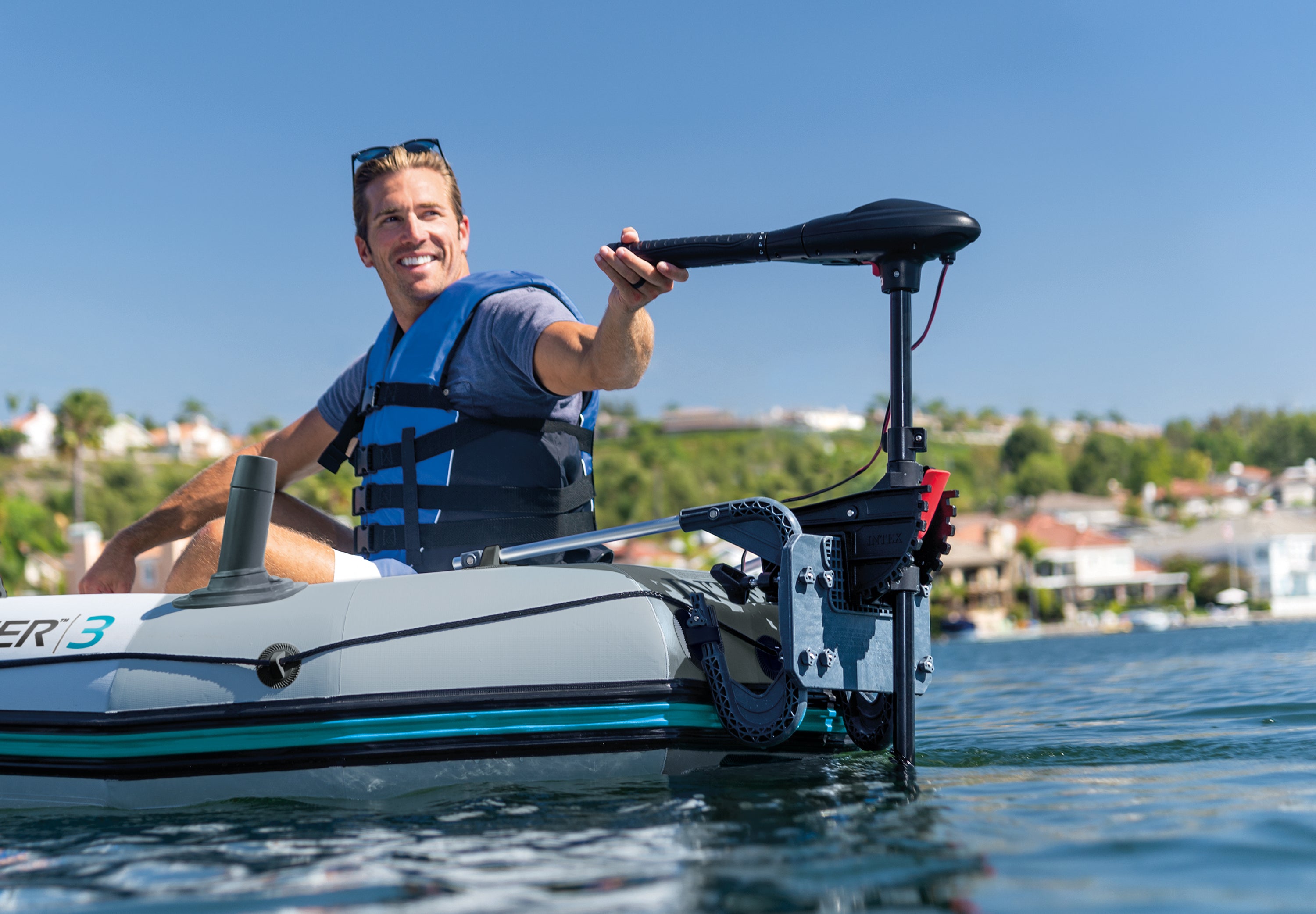 Boating Accessories: Intex Electric Trolling Transom Motor 68631
