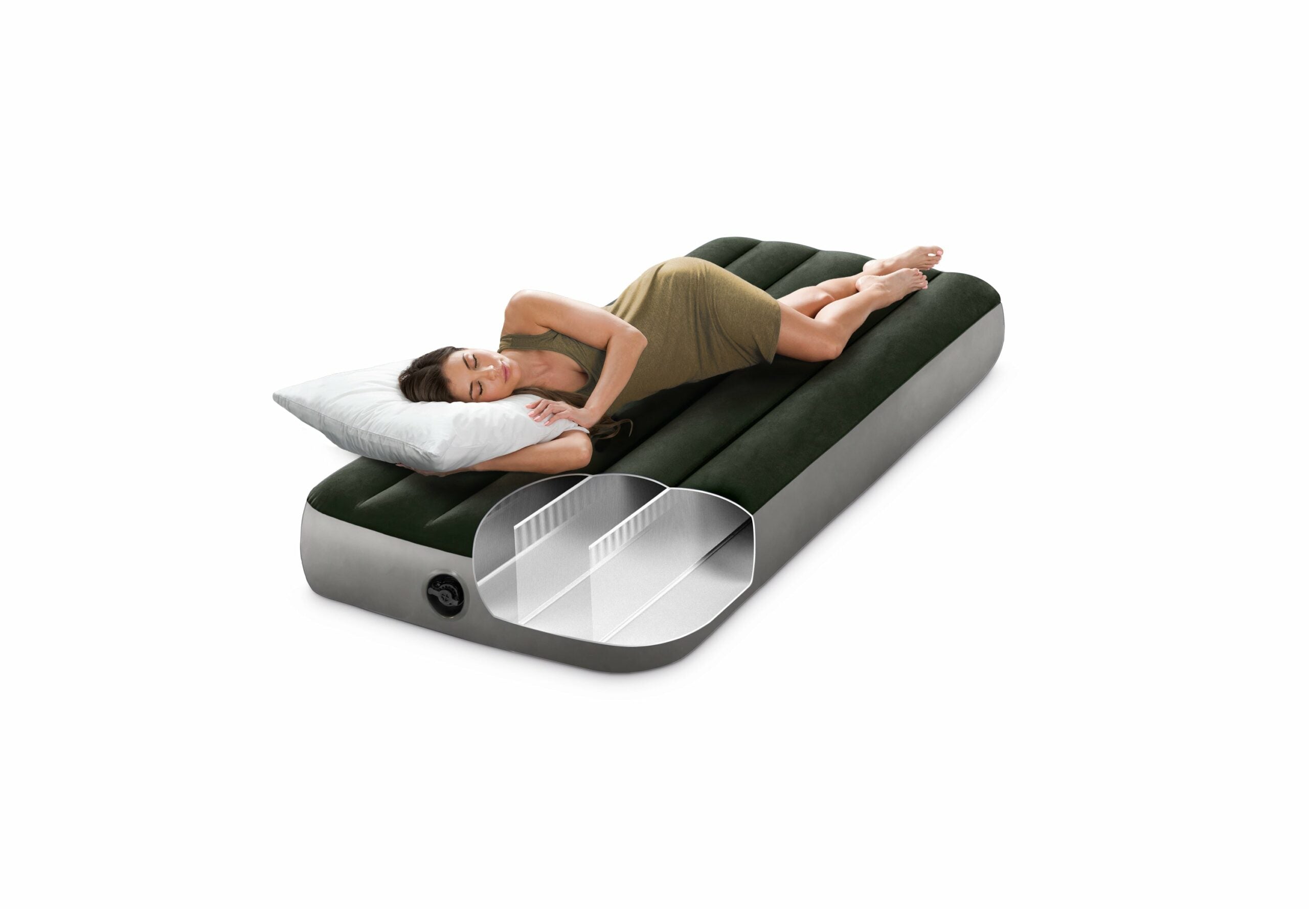 Inflatable Mattresses: JR. Twin Classic Airbed With Built in Pump