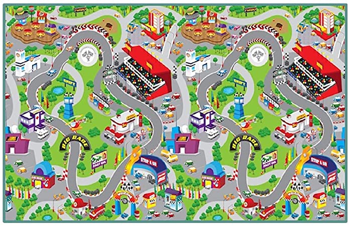 Kid's Rugs: Rollmatz Activity Floor Mat - Racing  630211