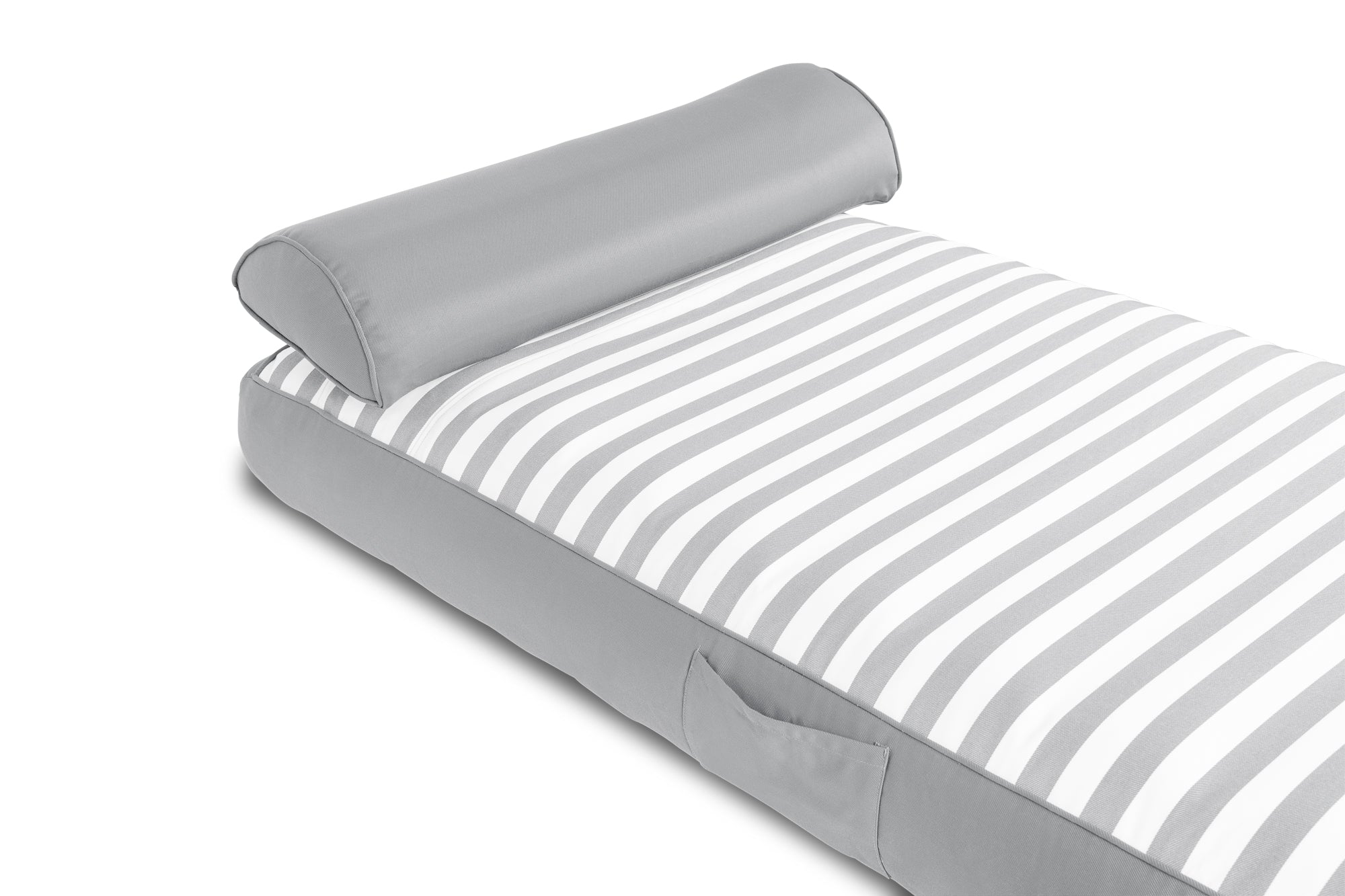 Pool Toys & Inflatables: Spire Adalus Luxury Pool Lounge Grey Stripe RL-935G