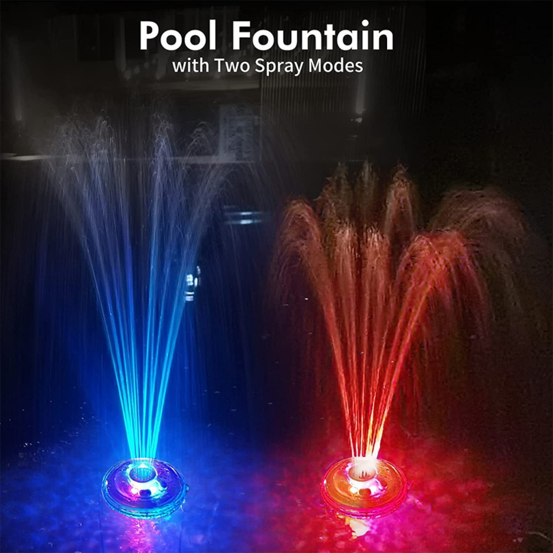 Pool Covers & Accessories: Spire LED Light Show Waterproof Light-Up Pool Fountain - CT507