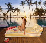 Pool Toys & Inflatables: Spire Paradisus Luxury Pool Lounge Yellow Stripe RL-884Y