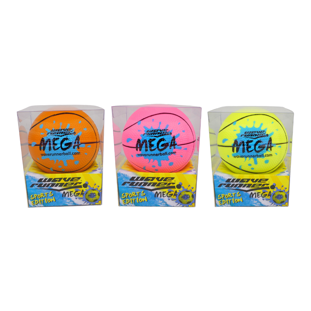 Pool Toys & Inflatables: WAVE RUNNER MEGA SPORT BALL 9CM ASST - WR800B-SPT