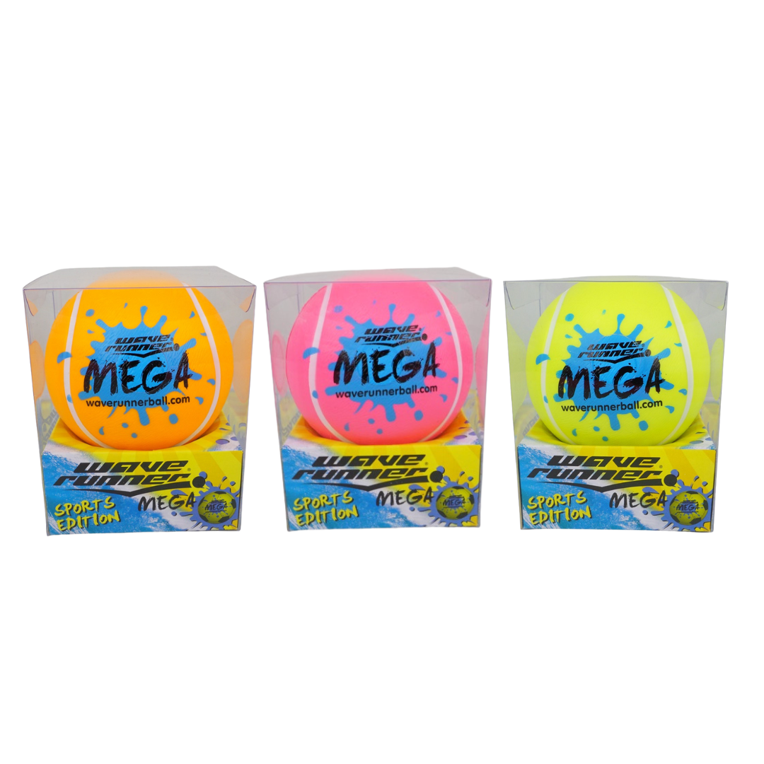 Pool Toys & Inflatables: WAVE RUNNER MEGA SPORT BALL 9CM ASST - WR800B-SPT
