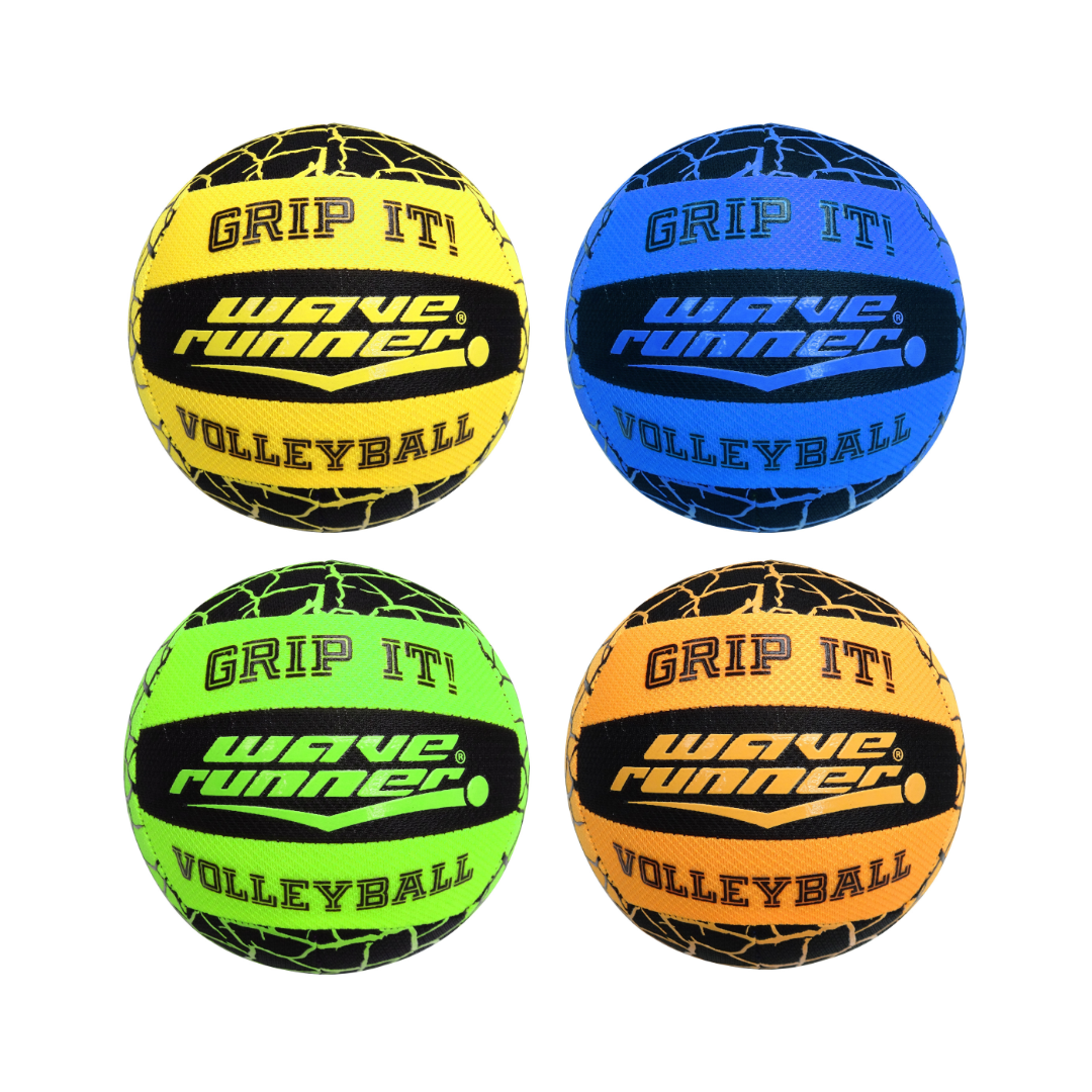 Pool Toys & Inflatables: Wave Runner Grip It Volleyball 20cm with pump (deflated) Asst - WRV800-PUM