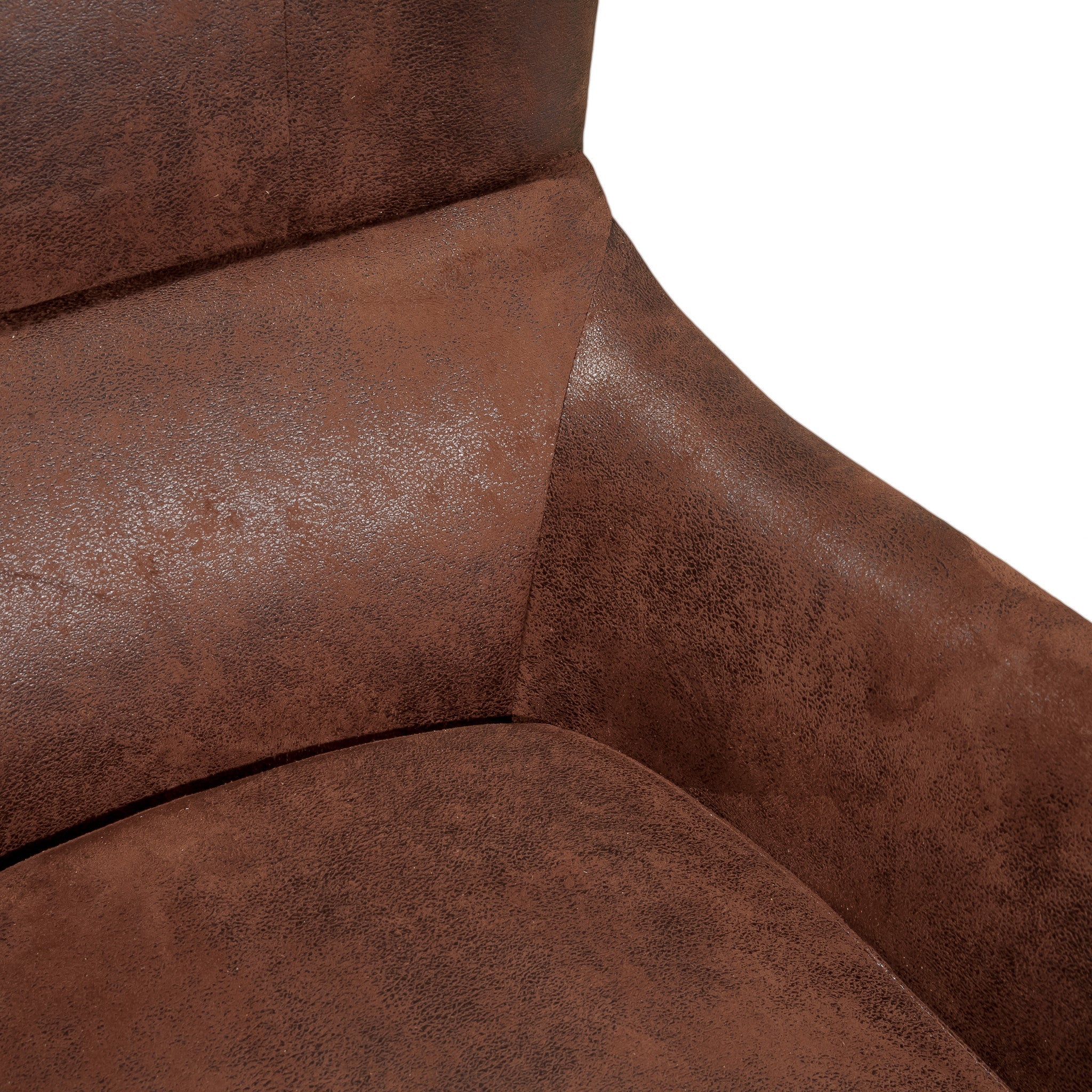 Arm Chairs & Recliners: Salerno Brown Microfibre High Back Armchair
