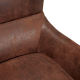 Arm Chairs & Recliners: Salerno Brown Microfibre High Back Armchair