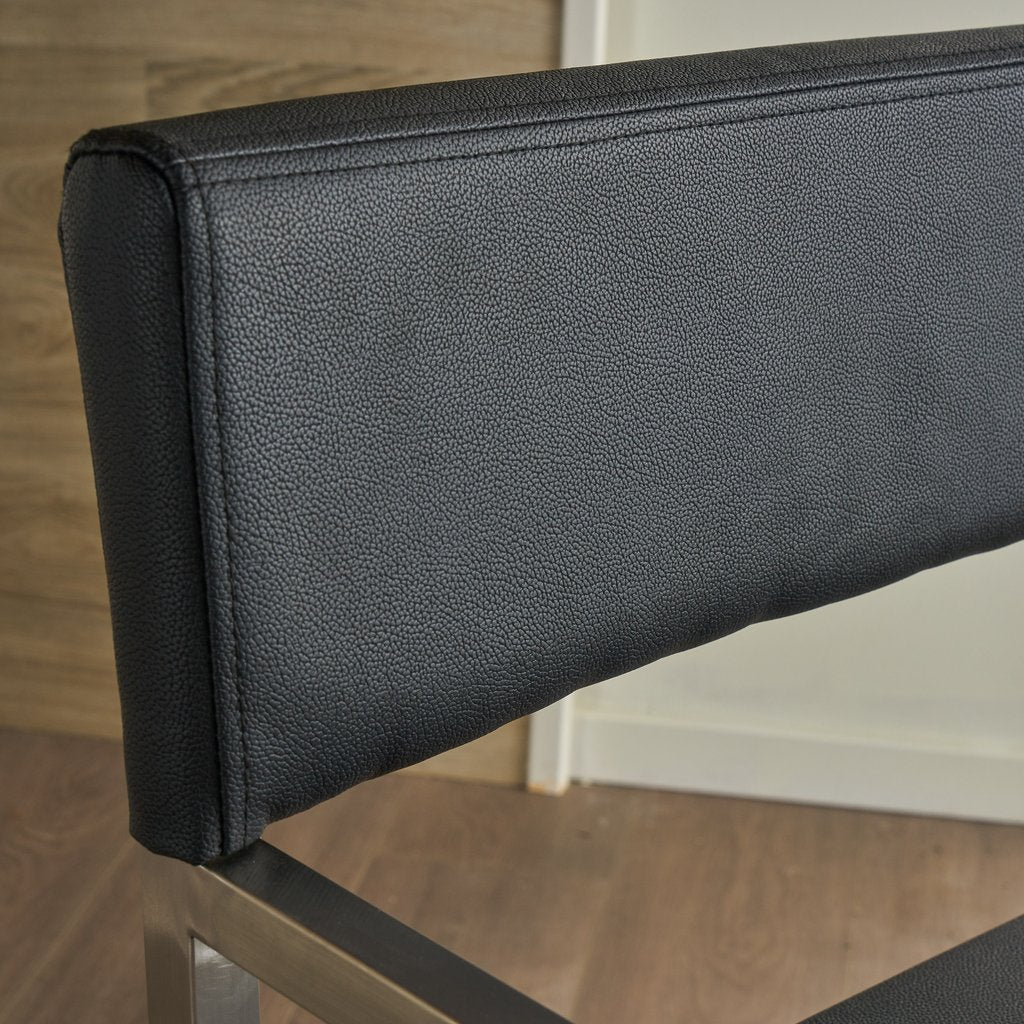 Office & Desk Chairs: Rocklin Steel & Bonded Leather Director chair Armchair in Black