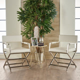 Office & Desk Chairs: Rocklin Steel & Bonded Leather Director chair Armchair in White
