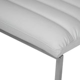Arm Chairs & Recliners: Caviar Bonded Leather & Steel Lounge Accent Chair in White