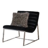 Arm Chairs & Recliners: Glorie Black Velvet Sofa Accent Chair ArmChair