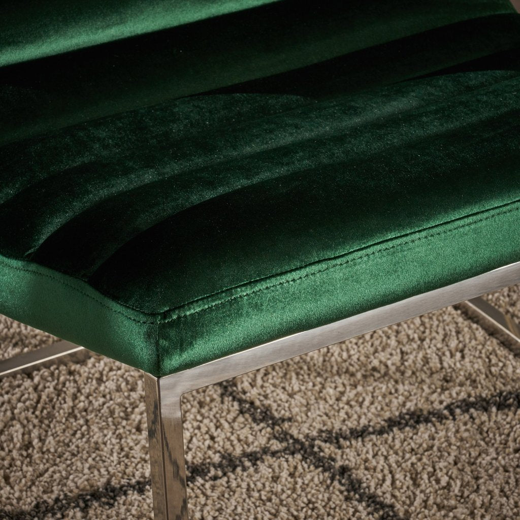Arm Chairs & Recliners: Glorie Emerald/Green Velvet Sofa Accent Chair ArmChair
