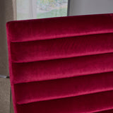 Arm Chairs & Recliners: Glorie Garnet/Red Velvet Sofa Accent Chair ArmChair