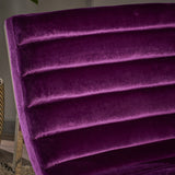 Arm Chairs & Recliners: Glorie Plum Velvet Sofa Accent Chair ArmChair