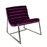 Arm Chairs & Recliners: Glorie Plum Velvet Sofa Accent Chair ArmChair