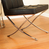 Arm Chairs & Recliners: Pandora Modern Bonded Leather Dining Chair in Black