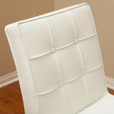 Arm Chairs & Recliners: Pandora Modern Bonded Leather Dining Chair in White