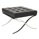 Arm Chairs & Recliners: Black Barcelona Ottoman - Classic Version - Replica