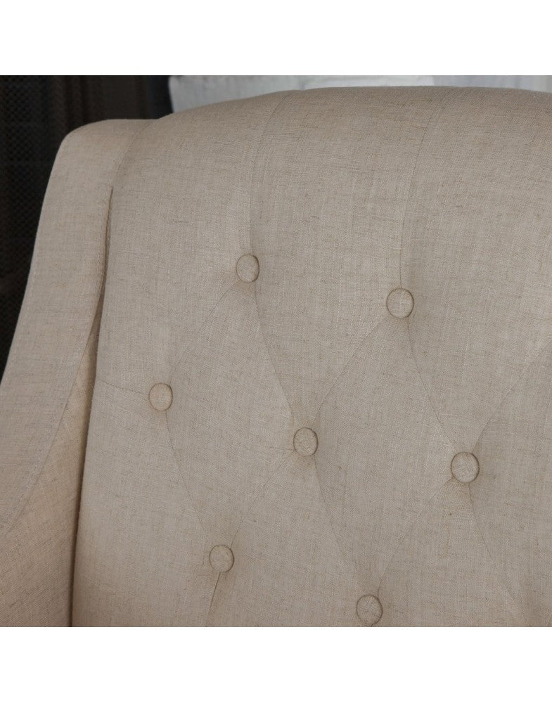 Arm Chairs & Recliners: Canberra Fabric Armchair & Ottoman in Begie  Linen