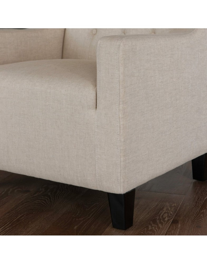 Arm Chairs & Recliners: Canberra Fabric Armchair & Ottoman in Begie  Linen