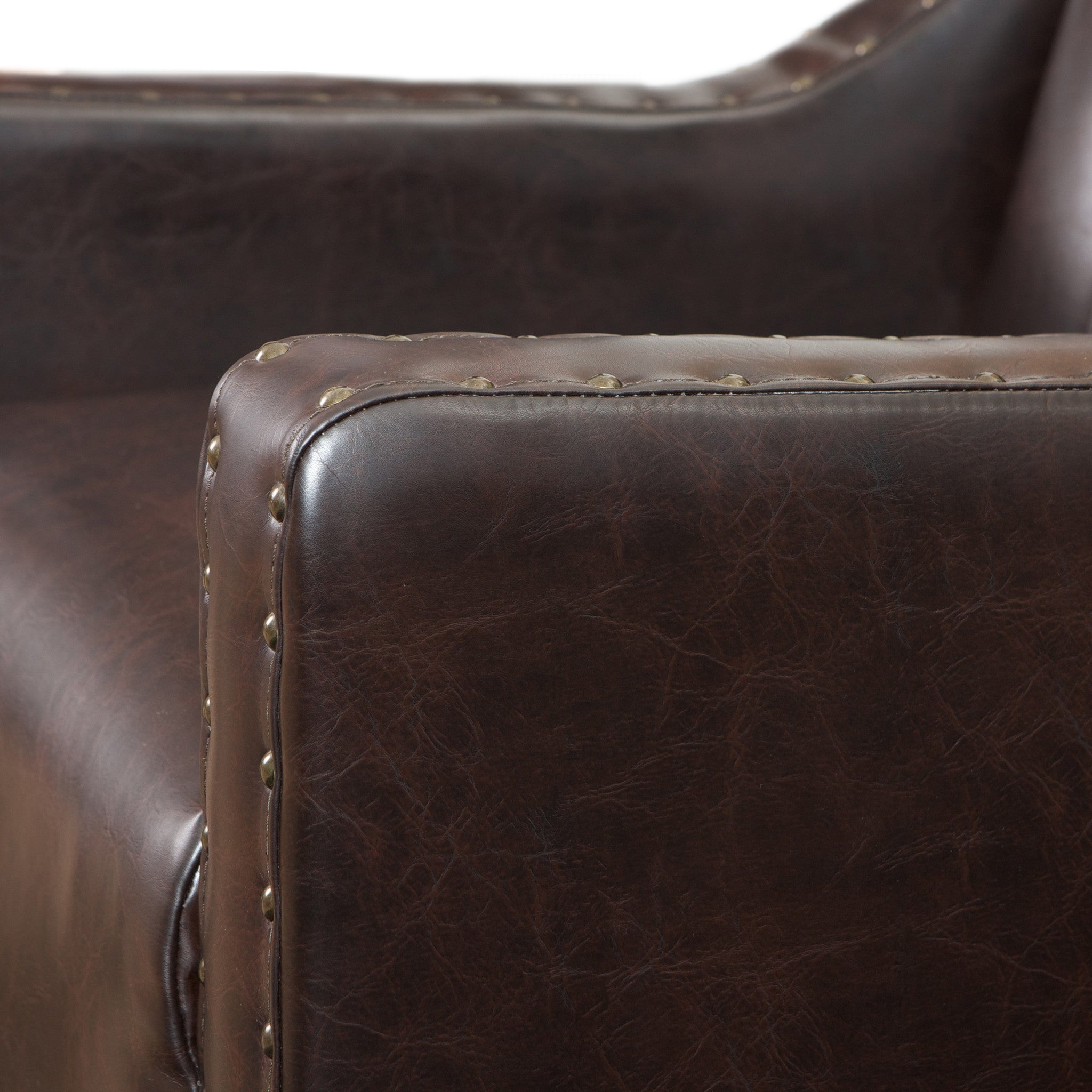 Arm Chairs & Recliners: Coogee Bonded Leather Armchair & Ottoman in Brown