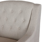 Arm Chairs & Recliners: Canberra Fabric Armchair & Ottoman in Natural Linen