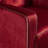 Arm Chairs & Recliners: Lara Two Tone Tufted Garnet New Velvet Club Armchair