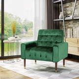 Arm Chairs & Recliners: Lewisham Emerald Tufted Velvet Armchair