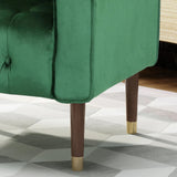 Arm Chairs & Recliners: Lewisham Emerald Tufted Velvet Armchair