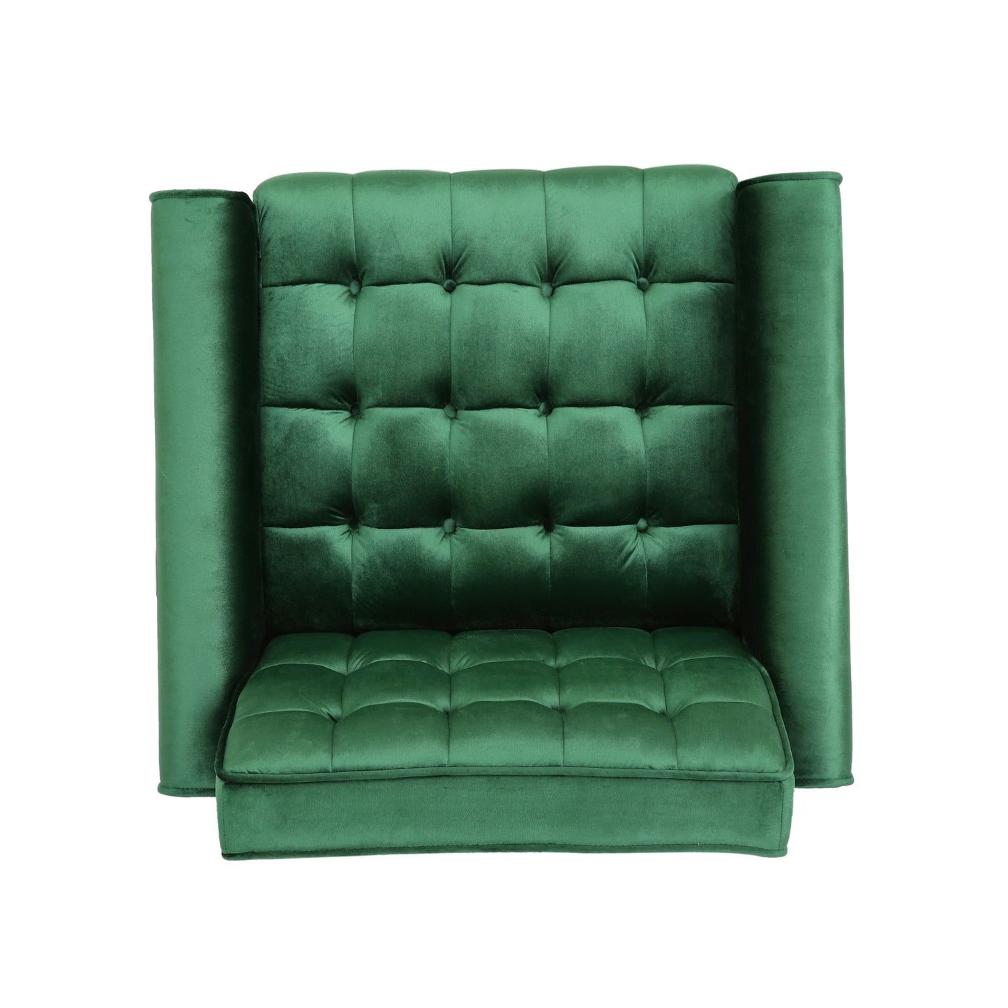 Arm Chairs & Recliners: Lewisham Emerald Tufted Velvet Armchair
