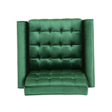 Arm Chairs & Recliners: Lewisham Emerald Tufted Velvet Armchair
