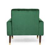 Arm Chairs & Recliners: Lewisham Emerald Tufted Velvet Armchair