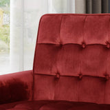 Arm Chairs & Recliners: Lewisham Garnet Tufted Velvet Armchair