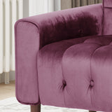 Arm Chairs & Recliners: Lewisham Raisin Tufted Velvet Armchair