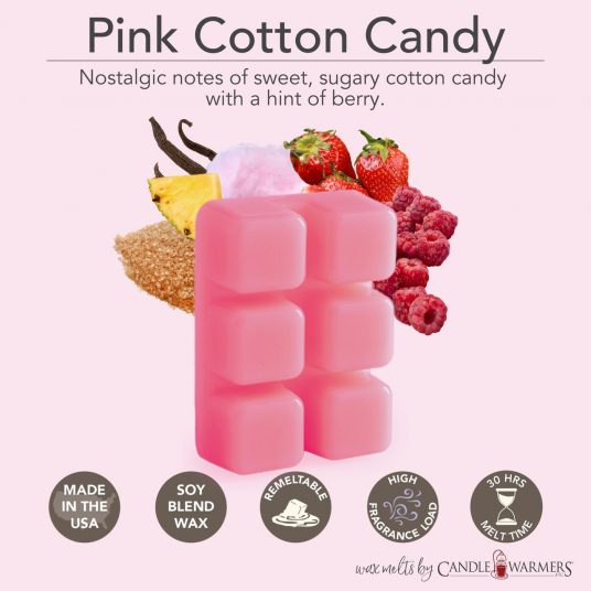 Candles & Diffusers: Pink Cotton Candy Classic Wax Melts 2.5oz