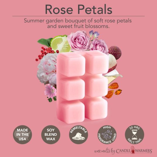Candles & Diffusers: Rose Petals Classic Wax Melts 2.5oz