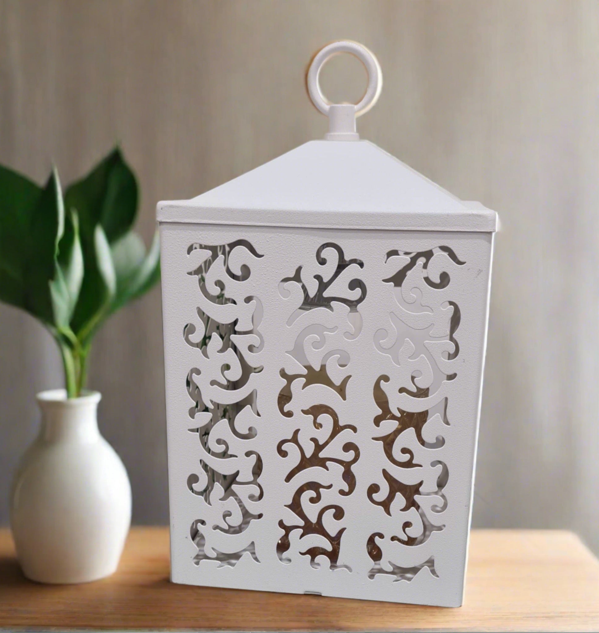 Candles & Diffusers: White Cottage Lantern